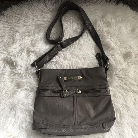 Rosetti Handbags - 5/$25 Rosetti Grey Cross Body Snake Skin Purse